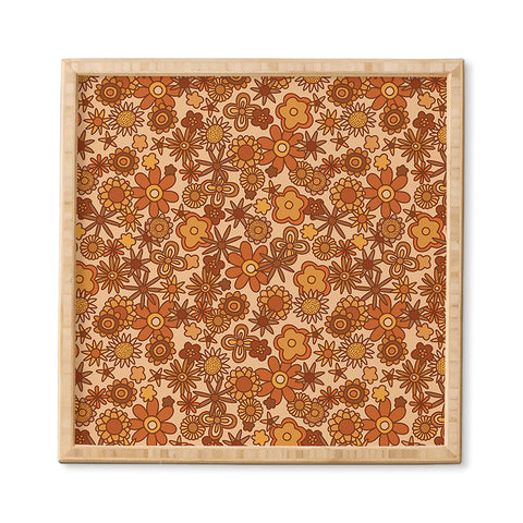 Alisa Galitsyna Orange Retro Bloom Framed Wall Art
