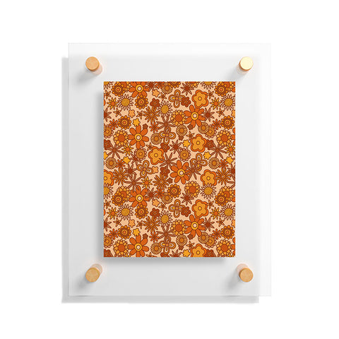 Alisa Galitsyna Orange Retro Bloom Floating Acrylic Print