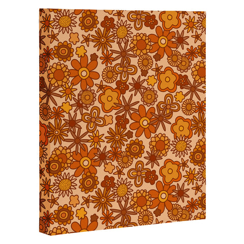 Alisa Galitsyna Orange Retro Bloom Art Canvas