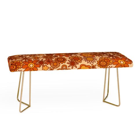 Alisa Galitsyna Orange Retro Bloom Bench