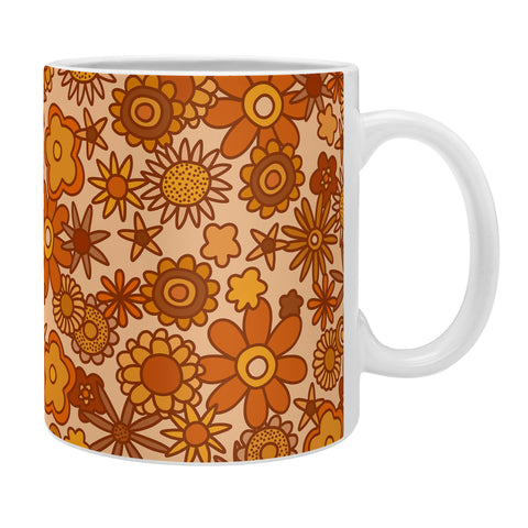 Alisa Galitsyna Orange Retro Bloom Coffee Mug
