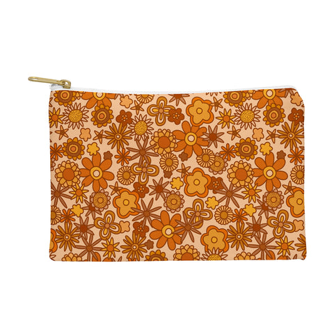 Alisa Galitsyna Orange Retro Bloom Pouch