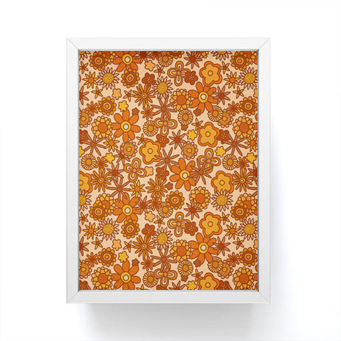 Alisa Galitsyna Orange Retro Bloom Framed Mini Art Print