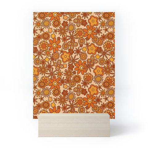 Alisa Galitsyna Orange Retro Bloom Mini Art Print