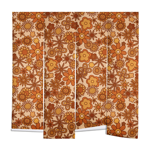 Alisa Galitsyna Orange Retro Bloom Wall Mural