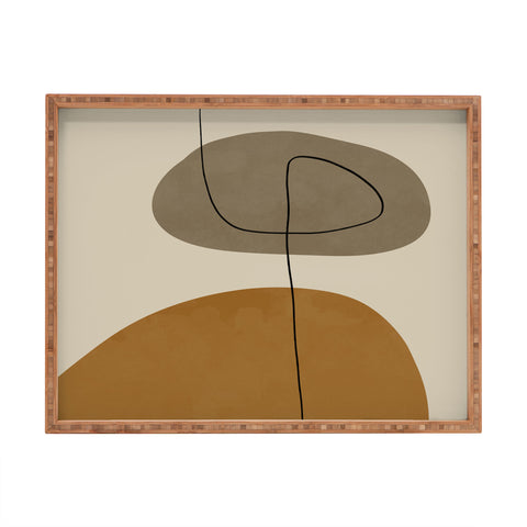 Alisa Galitsyna Organic Abstract ShapesII Rectangular Tray