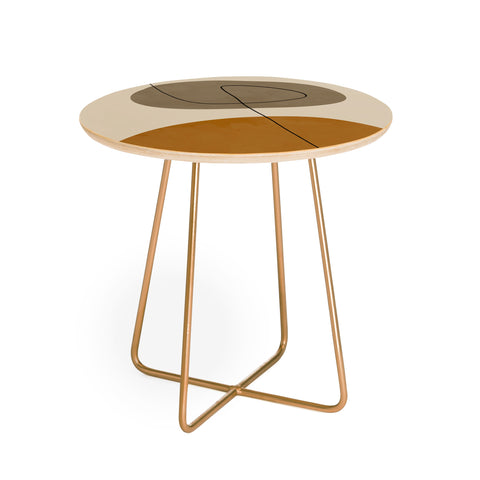 Alisa Galitsyna Organic Abstract ShapesII Round Side Table