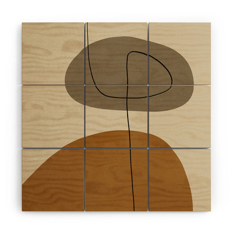 Alisa Galitsyna Organic Abstract ShapesII Wood Wall Mural