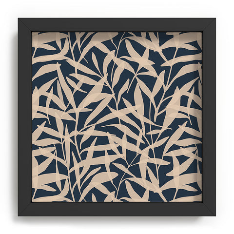 Alisa Galitsyna Organic Pattern Blue and Beige Recessed Framing Square