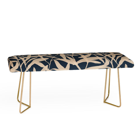 Alisa Galitsyna Organic Pattern Blue and Beige Bench