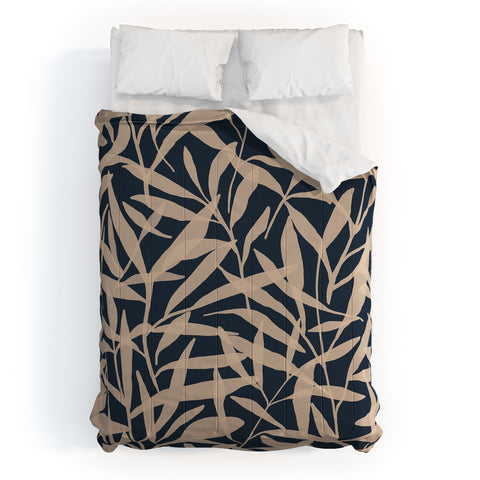Alisa Galitsyna Organic Pattern Blue and Beige Comforter
