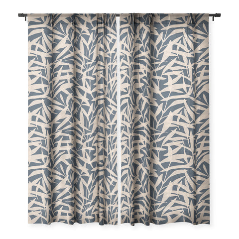 Alisa Galitsyna Organic Pattern Blue and Beige Sheer Non Repeat