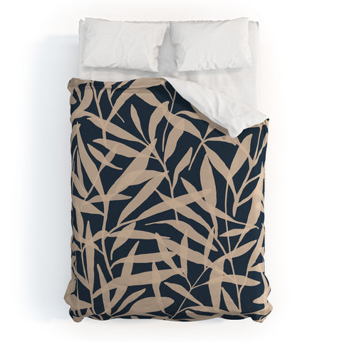 Alisa Galitsyna Organic Pattern Blue and Beige Duvet Cover