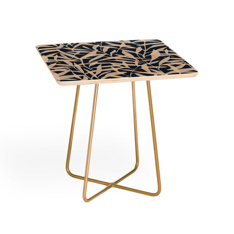Alisa Galitsyna Organic Pattern Blue and Beige Side Table