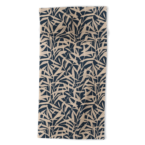 Alisa Galitsyna Organic Pattern Blue and Beige Beach Towel
