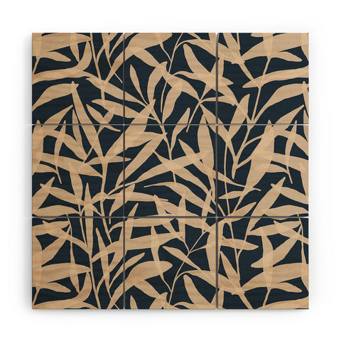 Alisa Galitsyna Organic Pattern Blue and Beige Wood Wall Mural