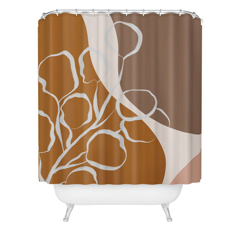 Alisa Galitsyna Organic Shapes And Plants Shower Curtain