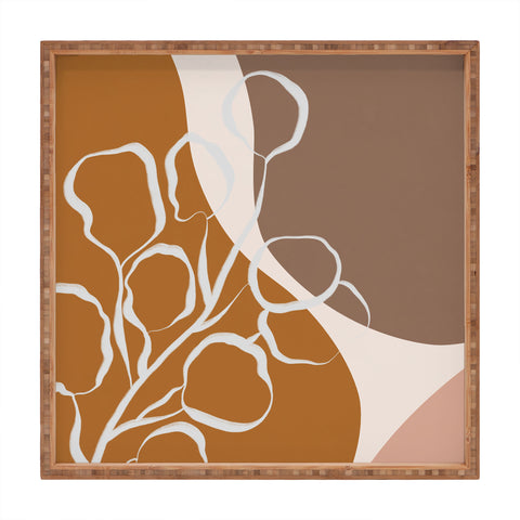 Alisa Galitsyna Organic Shapes And Plants Square Tray
