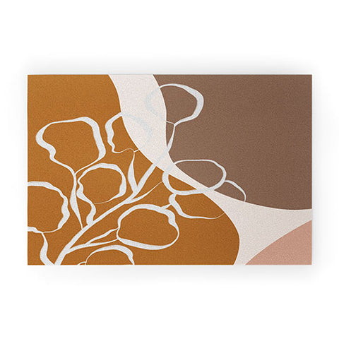Alisa Galitsyna Organic Shapes And Plants Welcome Mat