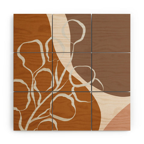 Alisa Galitsyna Organic Shapes And Plants Wood Wall Mural