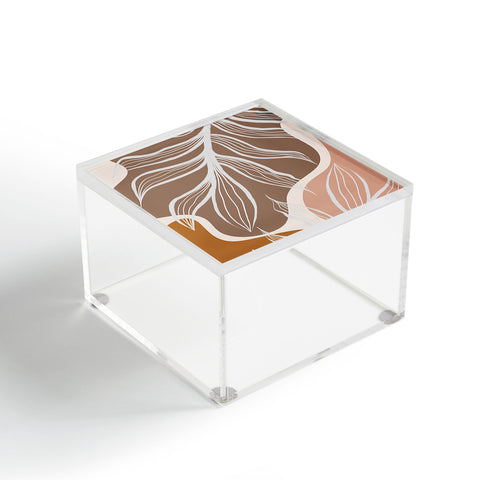 Alisa Galitsyna Organic Shapes Palm Leaves Acrylic Box