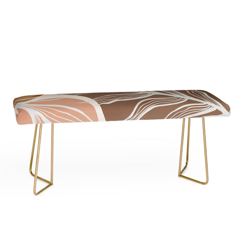 Alisa Galitsyna Organic Shapes Palm Leaves Bench