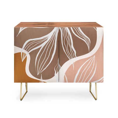Alisa Galitsyna Organic Shapes Palm Leaves Credenza