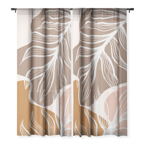 Alisa Galitsyna Organic Shapes Palm Leaves Sheer Non Repeat