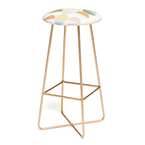 Alisa Galitsyna Pastel Geometric Shapes 2 Bar Stool