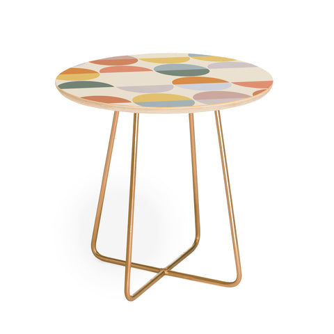 Alisa Galitsyna Pastel Geometric Shapes 2 Round Side Table