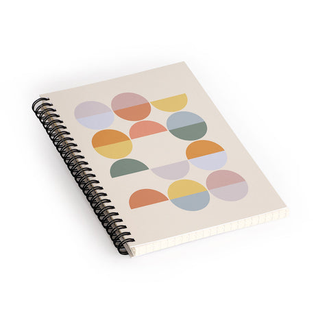 Alisa Galitsyna Pastel Geometric Shapes 2 Spiral Notebook