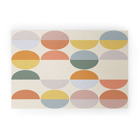 Alisa Galitsyna Pastel Geometric Shapes 2 Welcome Mat