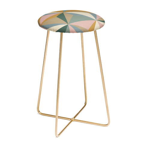 Alisa Galitsyna Pastel Triangles Counter Stool