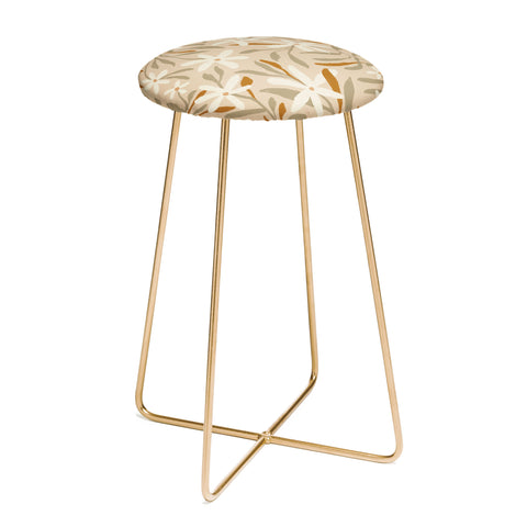 Alisa Galitsyna Pastel Wildflowers Counter Stool