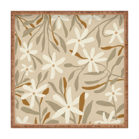 Alisa Galitsyna Pastel Wildflowers Square Tray