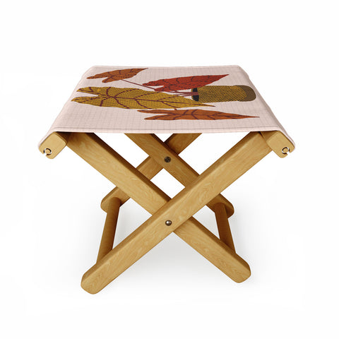 Alisa Galitsyna Patterned Alocasia 2 Folding Stool