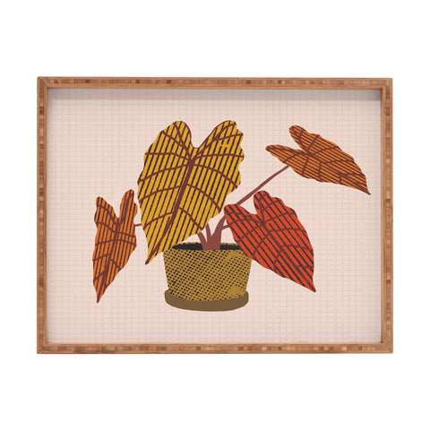 Alisa Galitsyna Patterned Alocasia 2 Rectangular Tray