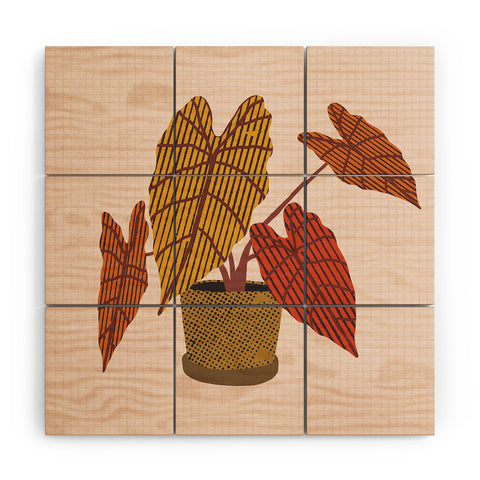 Alisa Galitsyna Patterned Alocasia 2 Wood Wall Mural
