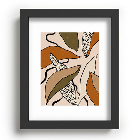 Alisa Galitsyna Patterned Tropical Leaves Recessed Framing Rectangle