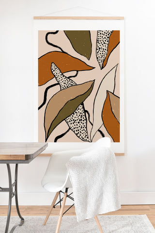 Alisa Galitsyna Patterned Tropical Leaves Art Print And Hanger
