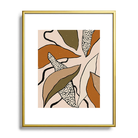 Alisa Galitsyna Patterned Tropical Leaves Metal Framed Art Print