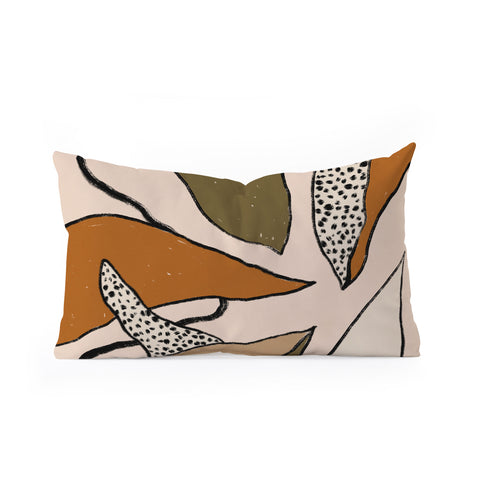 Alisa Galitsyna Patterned Tropical Leaves Oblong Throw Pillow