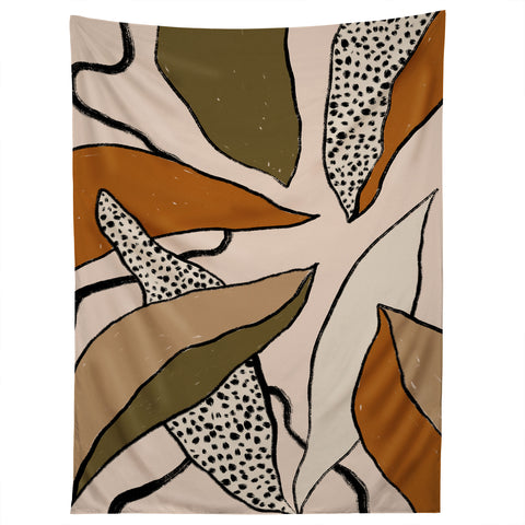 Alisa Galitsyna Patterned Tropical Leaves Tapestry