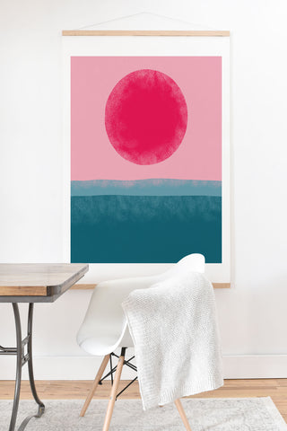Alisa Galitsyna Pink Sun Art Print And Hanger
