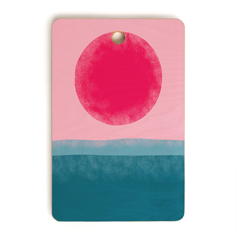 Alisa Galitsyna Pink Sun Cutting Board Rectangle