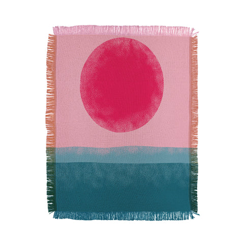 Alisa Galitsyna Pink Sun Throw Blanket