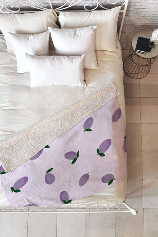 Alisa Galitsyna Plums Fleece Throw Blanket