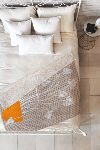 Alisa Galitsyna Potted Plant Fleece Throw Blanket