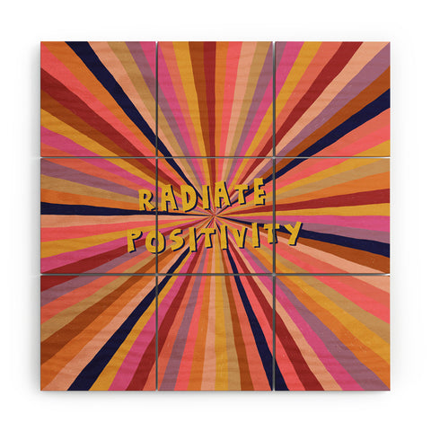 Alisa Galitsyna Radiate Positivity Wood Wall Mural