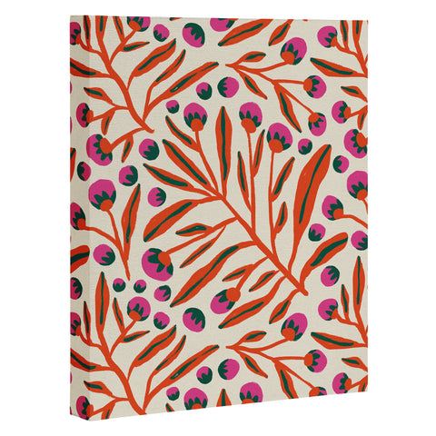 Alisa Galitsyna Red and Pink Berries Art Canvas